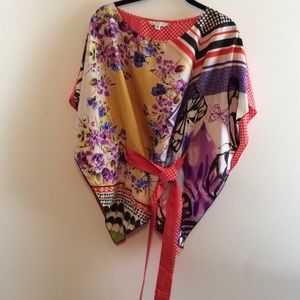 Cabi 100% Silk Kimono Style Blouse